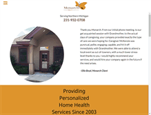 Tablet Screenshot of monarchhomehealth.com